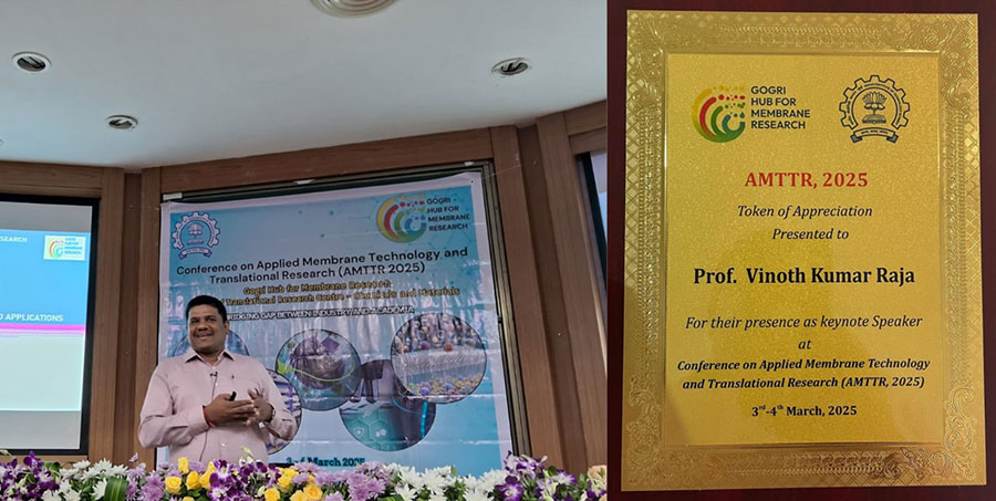 Dr. Vinoth Kumar Raja Invited as Speaker at AMTTR 2025, IIT Bombay, 2025